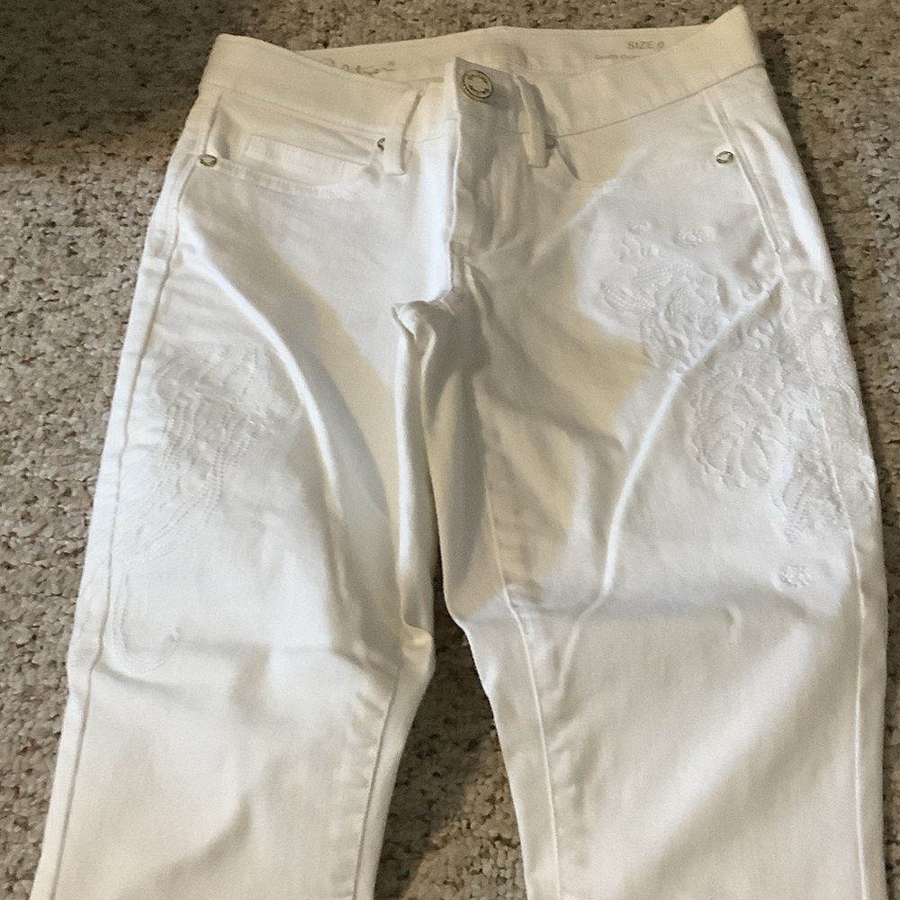 Lilly Pulitzer South Ocean Skinny Cropped Jeans for Women, Resort White